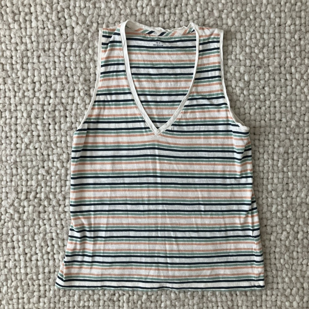 Madewell Striped‎ Tank Top Casual Sleeveless Top Everyday Wear Size S